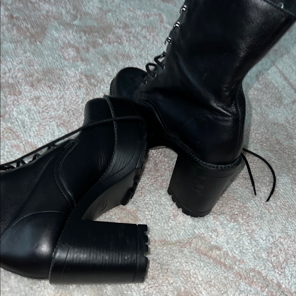 ROC Black Combat Boots for Women - Picture 9 of 13